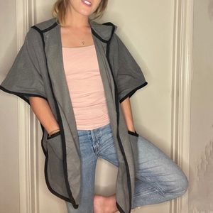 Grey Hooded Cardigan